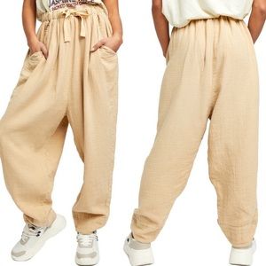Free People Essential Double Cloth Pants Harem Style Size Medium